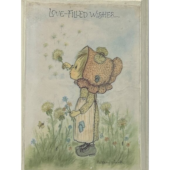 Hallmark Betsy Clark Wooden Plaques 1970s Set 4 Friendship Holiday Grannycore - Picture 2 of 5